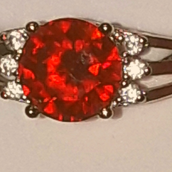 Sterling & Sapphire and Ruby Ring - Picture 6 of 6